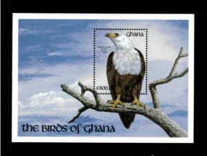 Ghana 1992 - African River Eagle Bird - Souvenir Stamp Sheet - Scott #1348 - MNH