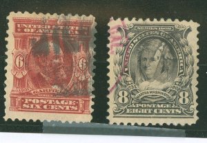 United States #306-307 Used Multiple