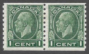 Doyle's_Stamps: VF MH 1933 Scott #205* Canadian KGV Coil Pair of Stamps