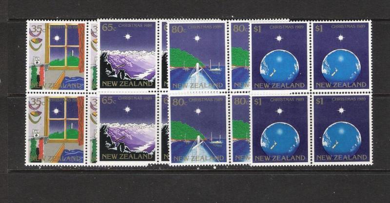 NEW ZEALAND 960-63 MNH BLOCKS OF 4 CHRISTMAS