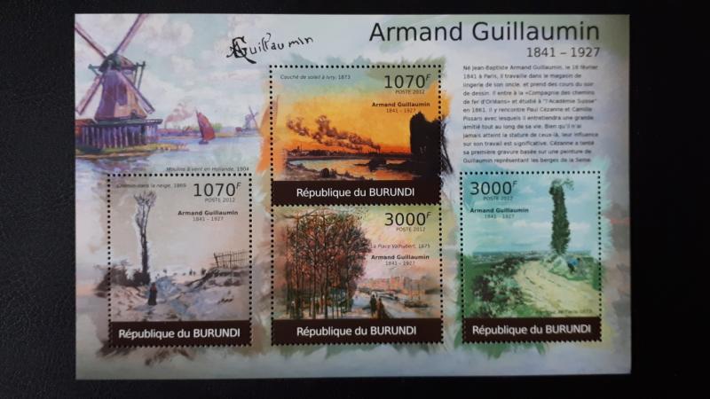 Art - Burundi 2012. -  Armand Guillaumin ** MNH Sheet