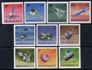 Manama 1968 Satellites & Spacecraft imperf set of 10 ...