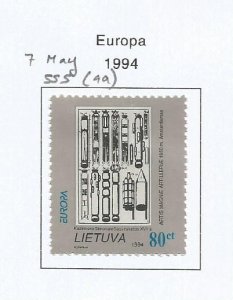 LITHUANIA - 1994 - Europa -  Perf Single Stamp - M L H