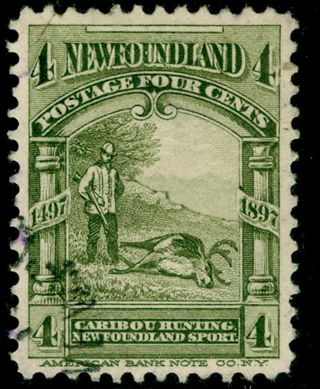 CANADA - Newfoundland SG69, 4c olive-green, USED.