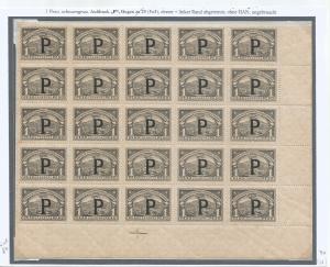 COLOMBIA SCADTA CLP63 MNH BLOCK OF 25 ULTRA SCARCE [D5]