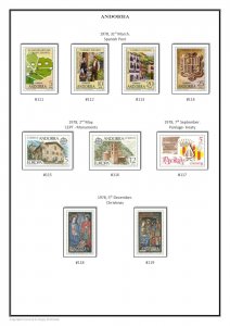Andorra Spanish Administration 1875-2018  PDF (DIGITAL) STAMP  ALBUM PAGES 