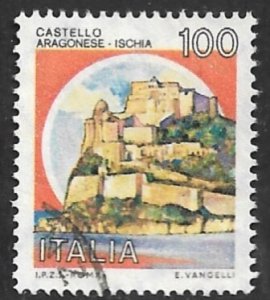 ITALY 1980 100L Aragonese Ischia Castles Issue Sc 1415 VFU