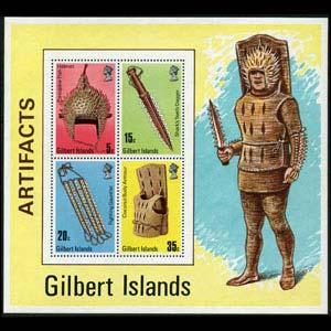GILBERT IS. 1976 - Scott# 292a S/S Artifacts NH