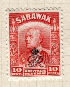 SARAWAK; 1947 early C. Brooke Crown Colony issue fine Mint hinged 10c. value