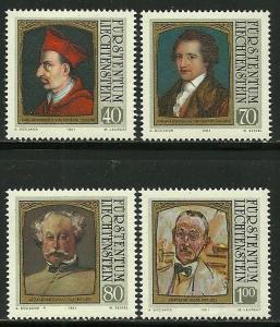 Liechtenstein # 722-25, Mint Never Hinge