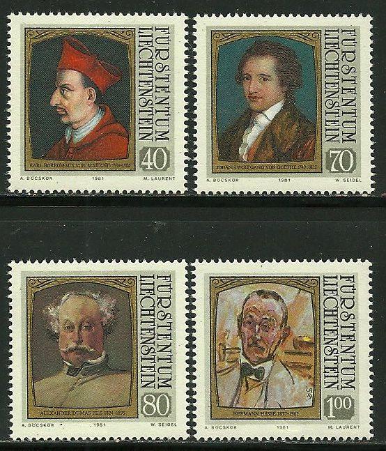 Liechtenstein # 722-25, Mint Never Hinge