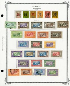 Senegal Clean 1800s to 1939 Stamp Collection