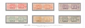 1923 SOMALIA - n. 15/20 , Pacchi Postali , 6 values , MNH**