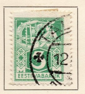 Estonia 1922 Early Issue Fine Used 3m. 121286