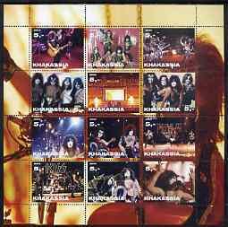 HAKASIA - 2003 - KISS - Perf 12v Sheet - Mint Never Hinged - Private Issue