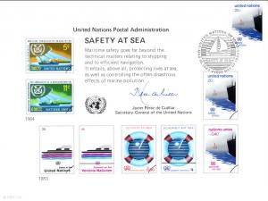 UN SC23 Safety at Sea Souvenir Card New York Cancel FDC