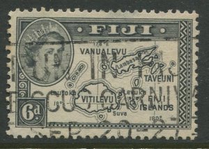 STAMP STATION PERTH Fiji #154 QEII Definitive Issue Used 1954 CV$1.00