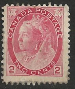 Canada # 77   Victoria  2c carmine 1899    (1)  Unused