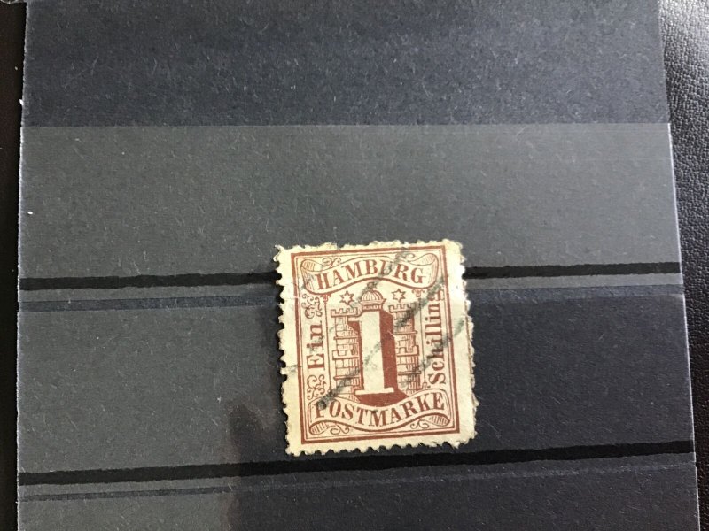 Hamburg 1864 SG20 used thin stamp R29676