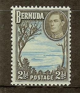 Bermuda, Scott #120A, 2 1/2p KGVI, Fine Centering, MNH