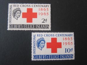 Gilbert & Ellice Islands 1963 Sc 77-78 set MNH