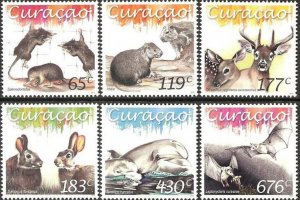 Curacao 2015 MNH Stamps Scott 230-235 Animals Mammals Bat Deer Dolphin Rabbit