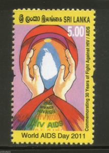 Sri Lanka 2011 World Aids Day Fight Against HIV Aids Health Disease 1v MNH #1832