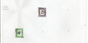 SOUTH AFRICA ; BRITISH - 1950 - Postage Due - Perf 2 Stamps - Light Hinged