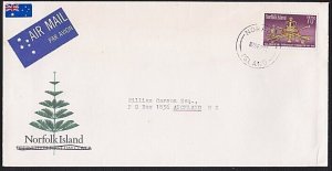 NORFOLK IS 1992 70c airmail rate cover to New Zealand......................B1082