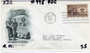 #995, FDC, AM, CV=$7.50, (2012)