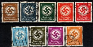 Germany #O80-1, O83-4, O86, O88-91  F-VF Used CV $13.55 (X8073)