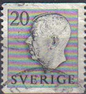 SWEDEN, 1951, used 20ore King Gustav VI Adolf