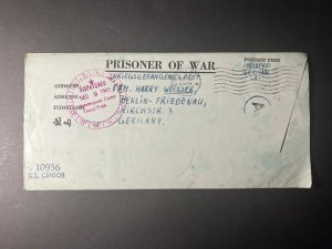 1943 USA Prisoner of War POW Cover Camp Polk to Berlin Germany Harry Weisser 2