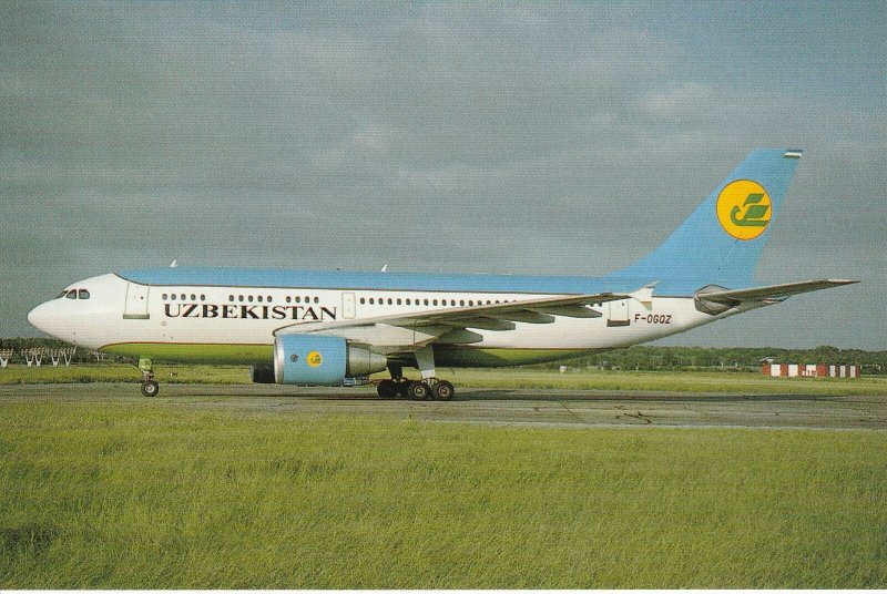 7827 Aviation Postcard  UZBEKISTAN AIRWAYS AIRBUS A310-324ET  Airlines