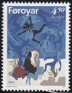 Faroe Islands 1997 MNH Sc #321 4.50k Temptations of St Anthony by Wm Heinesen...