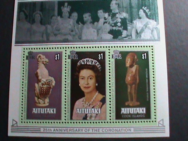 AITUTAKI -1978 -25TH ANNIVERSARY:CORONATION OF ELIZABETH II MNH S/S SHEET VF