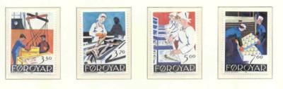 Faroe Islands Sc 201-4 1990 fish factory set mint NH