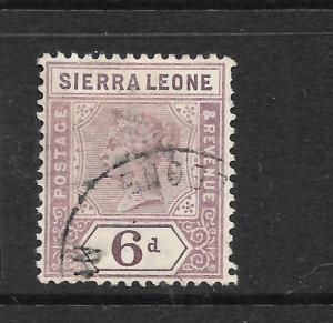 SIERRA LEONE  1896-97   6d    QV   FU  SG 49