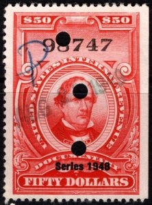 Series 1948 US Revenue Scott #- R506 James Guthrie $50.00 Documentary