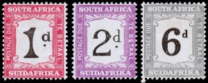 South Africa Scott J18-J19, J21 (1927-28) Mint H VF, CV $26.80 C