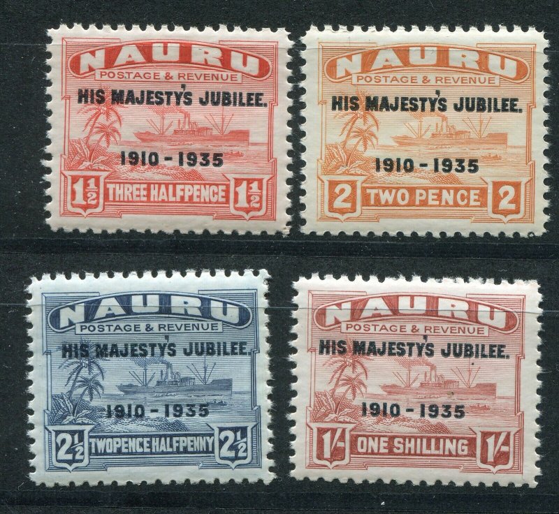 NAURU 1935 GV SILVER JUBILEE SET SCOTT 31-34 SG 40-43 PERFECT MNH