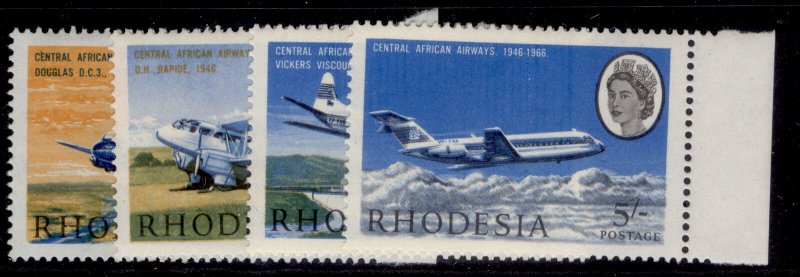 RHODESIA QEII SG393-396, 1966 Central African airways set, NH MINT.