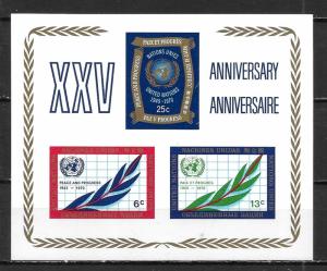 United Nations 212 25th UN s.s. MNH