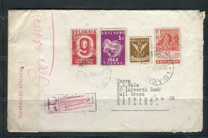 BULGARIA; 1948 early Reg. LETTER/COVER fine used item to Birmingham