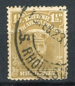 RHODESIA; 1913-22 early GV Admiral issue used Shade of 1.5d. value