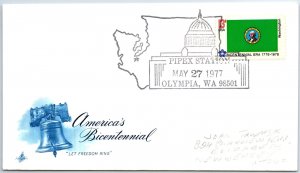 US SPECIAL EVENT COVER PIPEX STAMP STATION AT OLYMPIA WASHINGTON 1977 V4