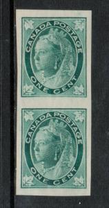 Canada #67i Very Fine Mint Imperf Pair Ungummed As Issued