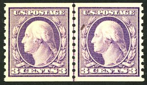 U.S. #456 MINT LINE PAIR OG NH