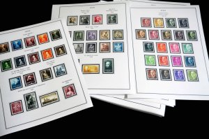 COLOR PRINTED SPAIN 1944-1975 STAMP ALBUM PAGES (100 illustrated pages)