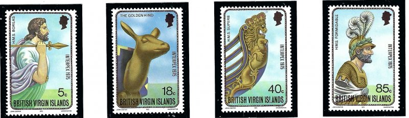 British Virgin Is 280-83 MNH 1975 Ship Figureheads    (ap1604)